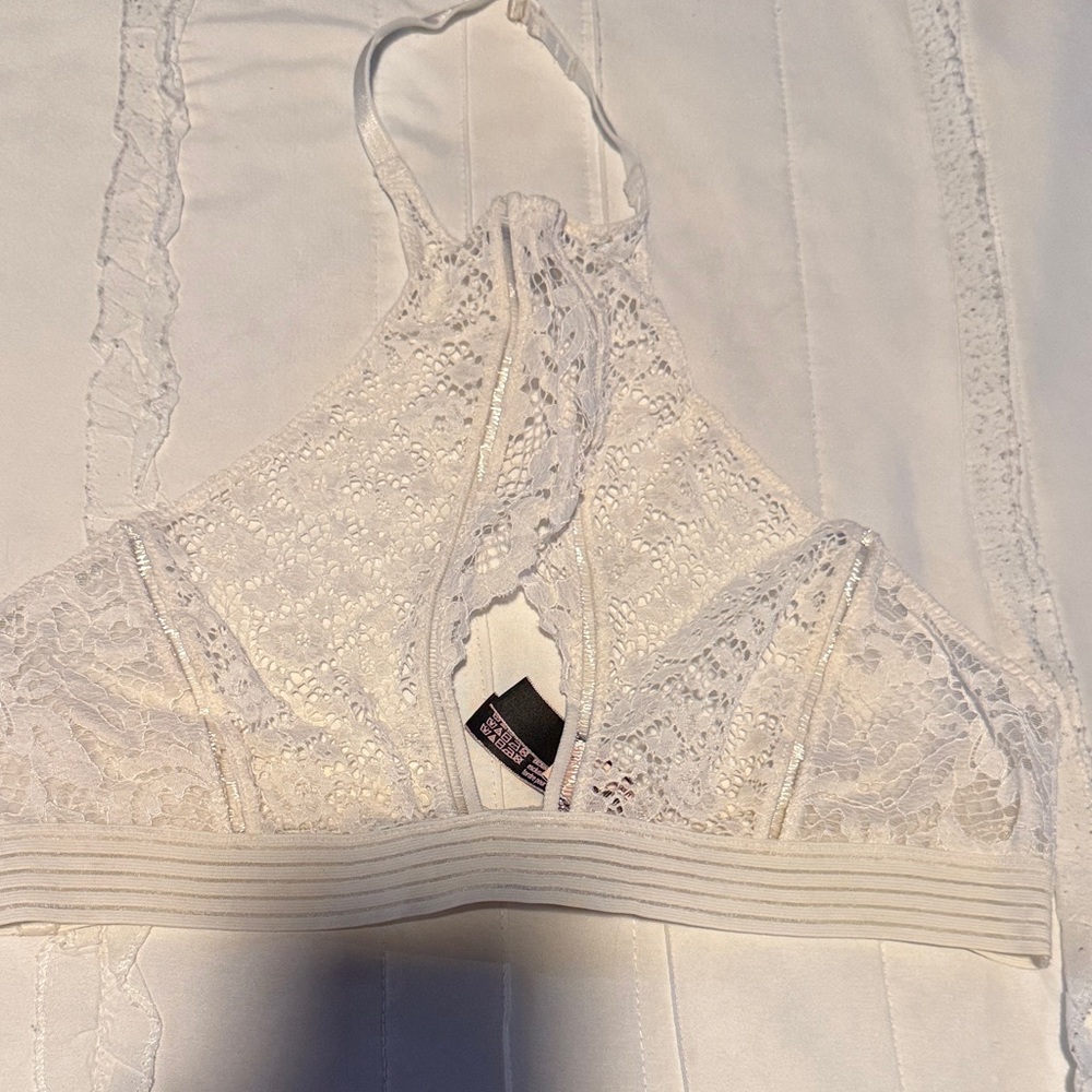 Victoria's Secret Ivory Lace Racerback Bralette